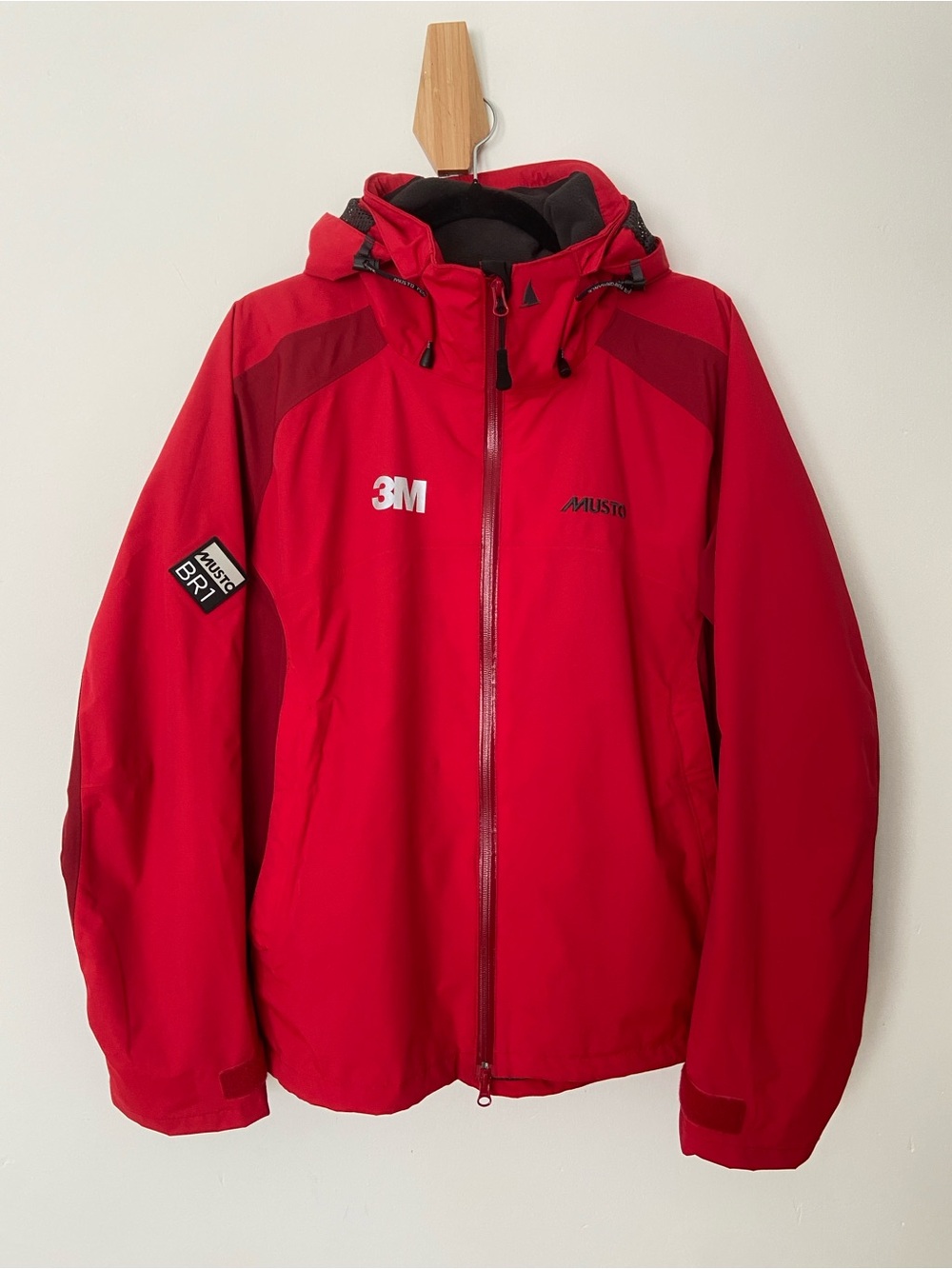 Musto BR1 Sailing Jacket Red Water Proof Wind Proof Technical Jacket sz Medium